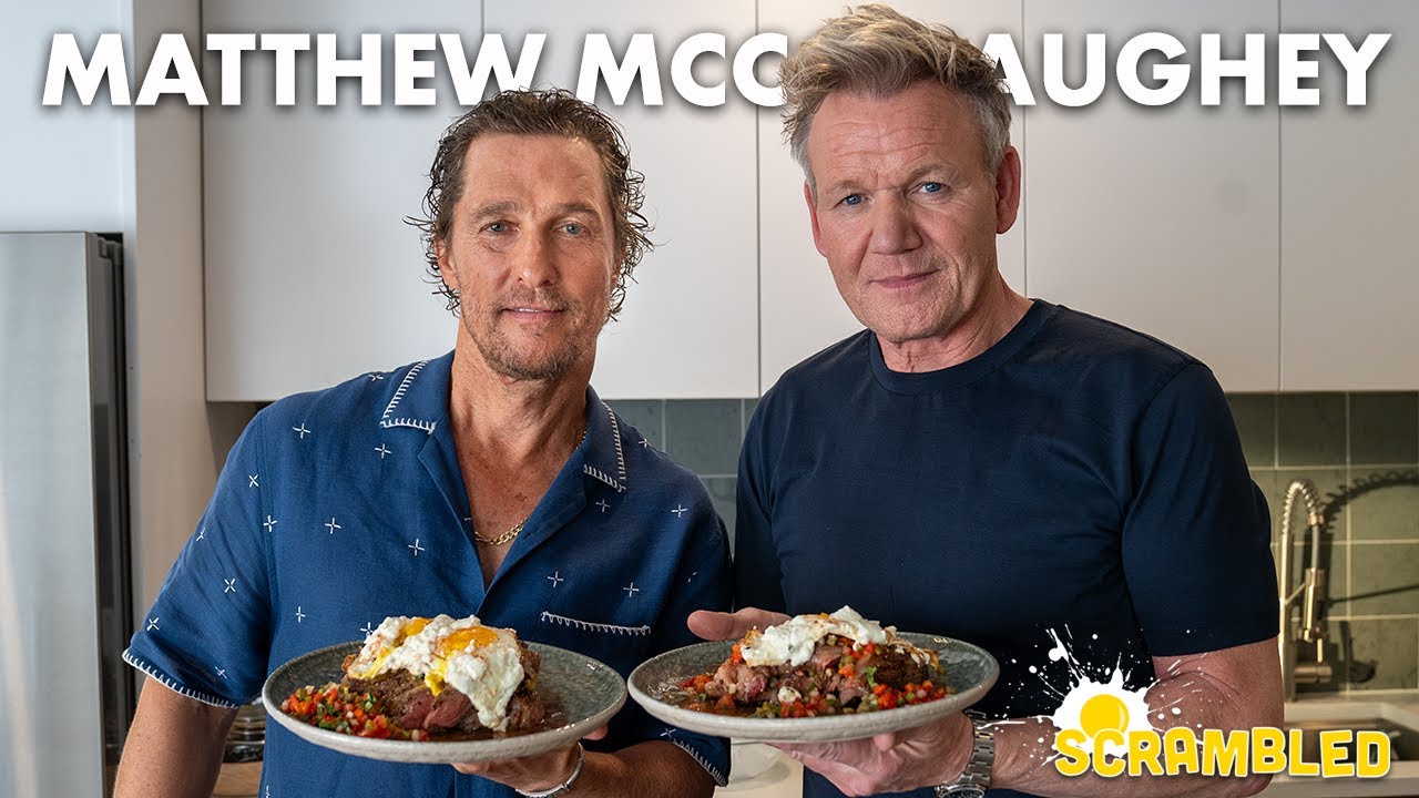 Gordon Ramsay megtanítja Matthew McConaughey-nak, hogyan készítse el a tökéletes steaket és tojást