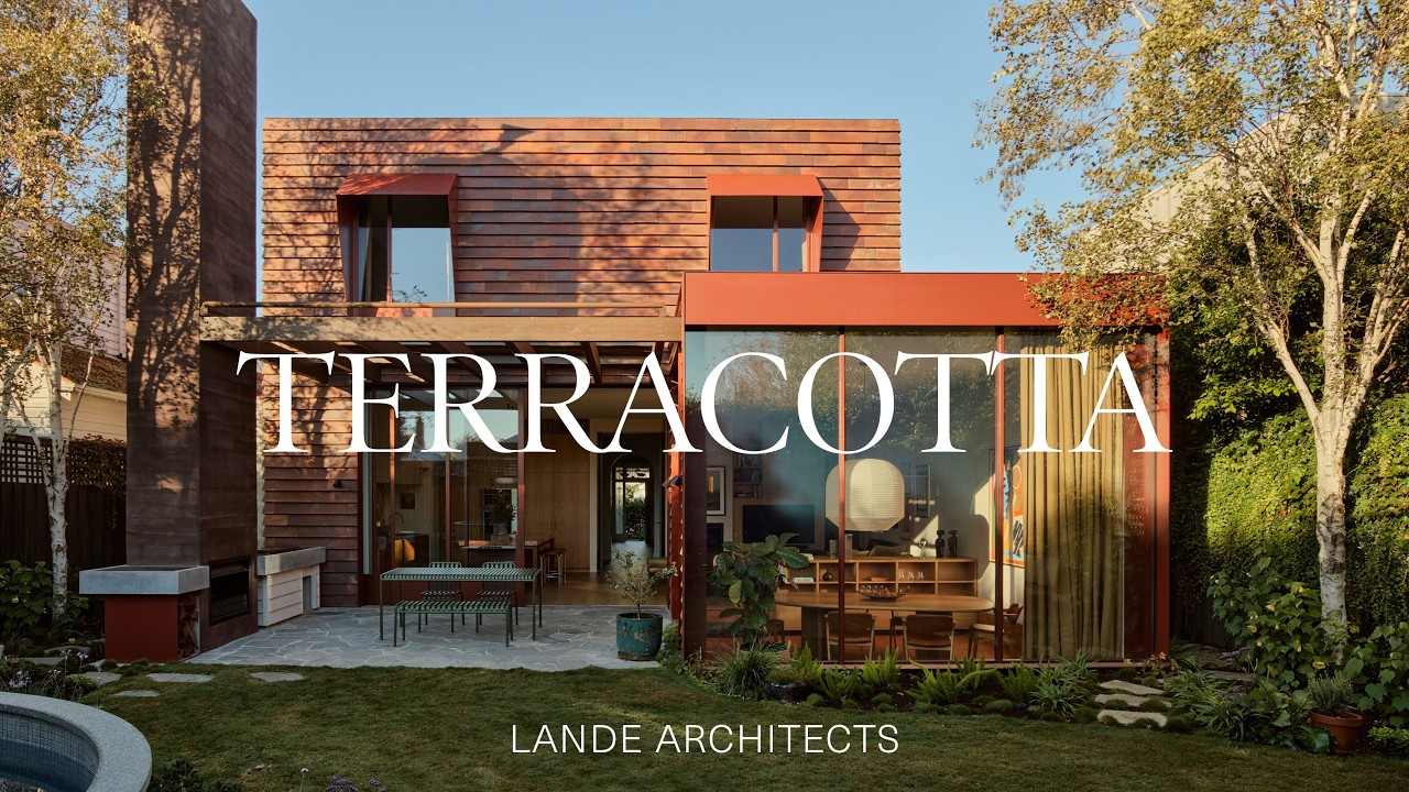 Egy építész által tervezett, terrakottával borított álomház belseje