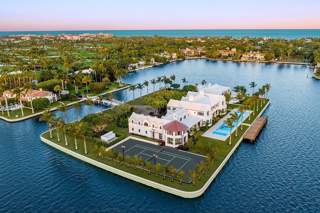 Egy 218.000.000 dolláros floridai megavilla egy magánszigeten
